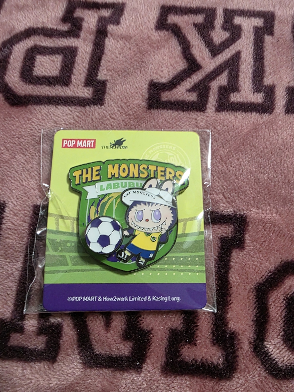 The Monsters Labubu Fifa Soccer Badge Pin - Green